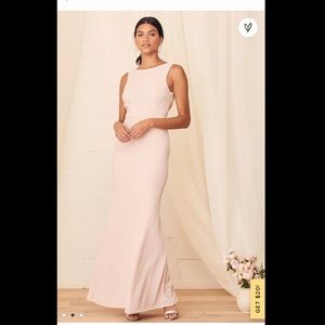 Lulus Call My Name Blush Pink Backless Maxi Dress